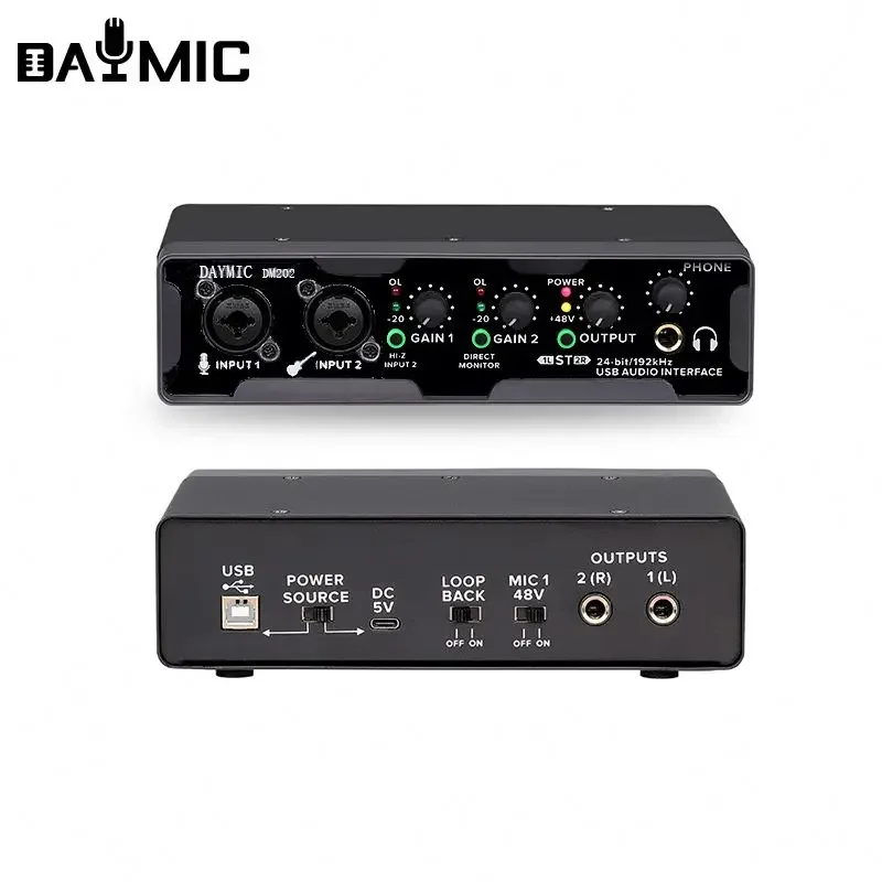 

Professional sound card USB audio interfaces for music instrument recording High Fidelity for Studio Audio Mixer Interface