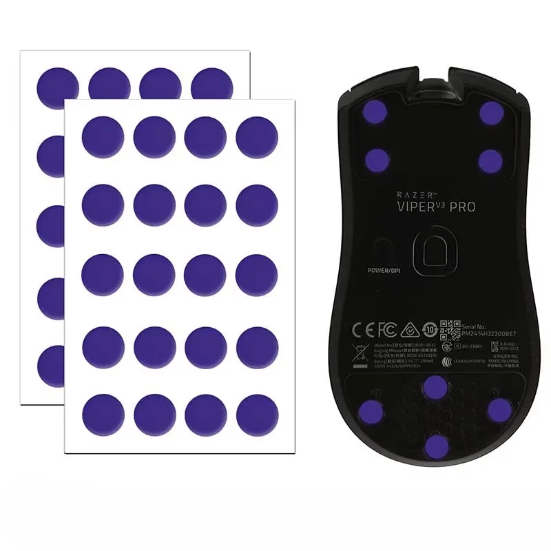 X-raypad Obsidian Air Mouse Feet Skates Quiet & Control Diy – Universal D6.5mm Dots 9.5mm Donuts Ptfe Resistant Esport Foot Pad