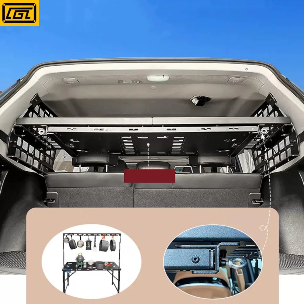 CGZ Molle Panel Fit For Subaru Forester 2008 2009 2010 2011 2012 Rear Trunk Shelf Storage Cargo Organizers Racks