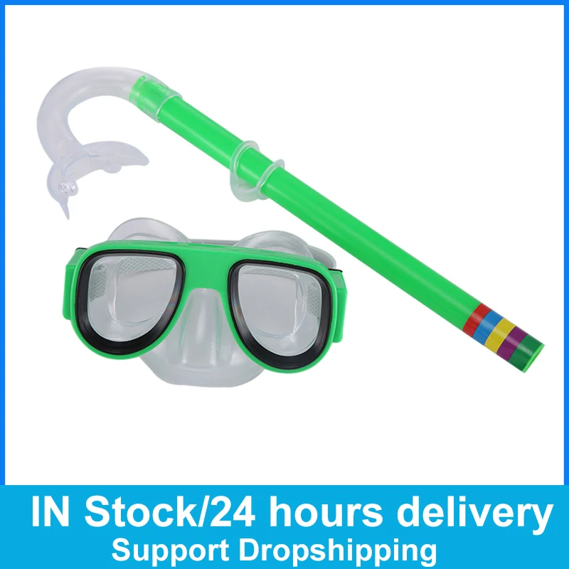 Swimming Goggles Children Snorkeling Gear Kids Diving Mask Set Junior Kids Swim Goggles Anti-fog UV Protection Snorkel Set