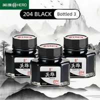 Hero Christmas Gifts 204 Blue-Black Ink 50ml Bottle Classic Clog-Free Ink Pens Ideal School Office Drawing Smooth Writing