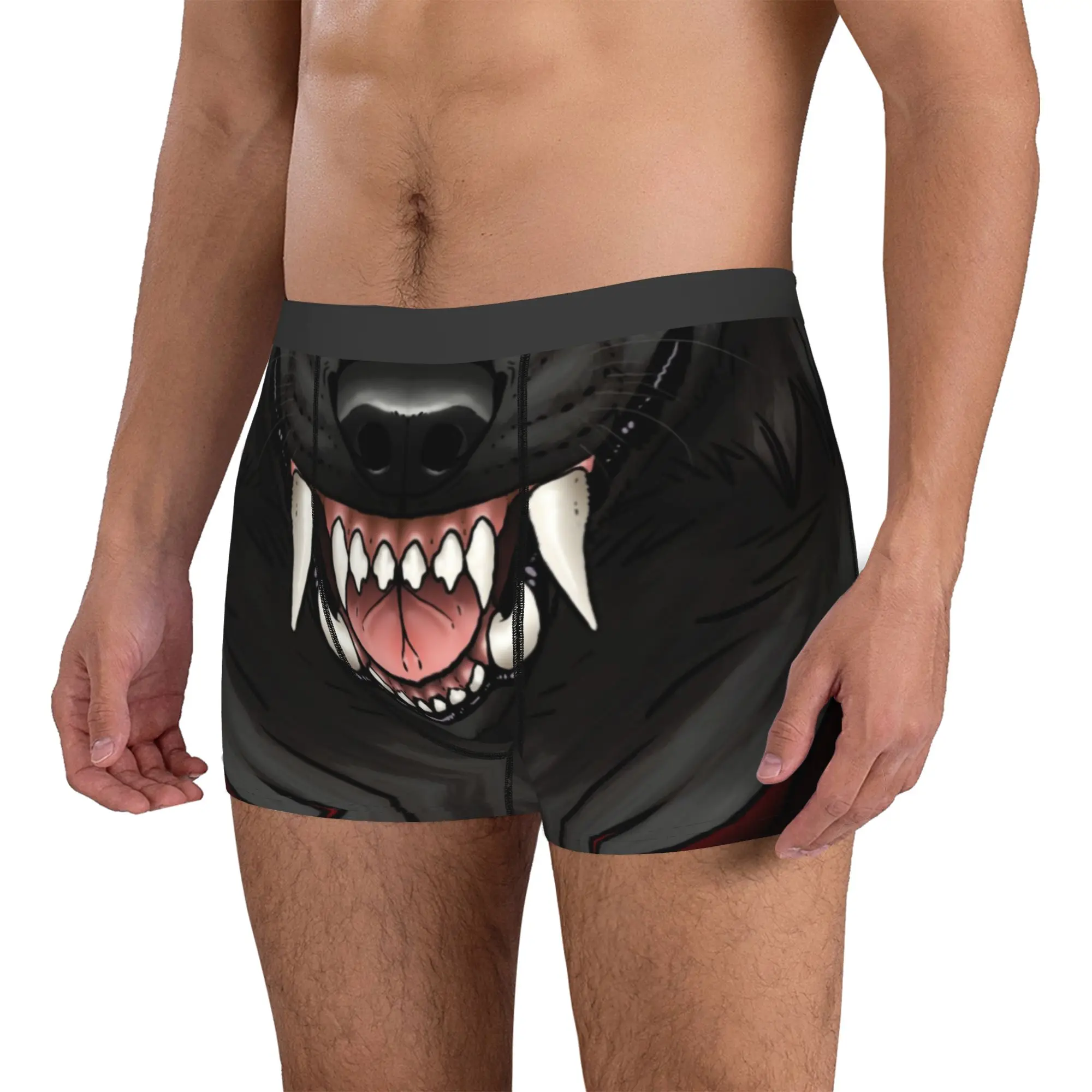 Werewolf Moon Boxers Shorts Men's Wolf Animal Briefs Underwear Novelty Underpants