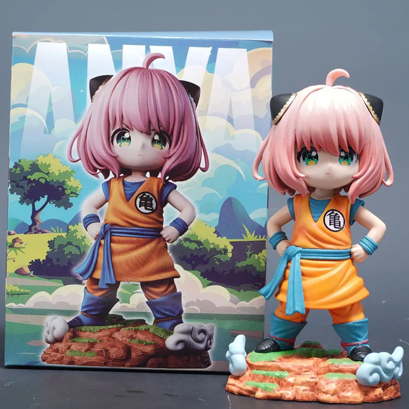

Anya Forger Cos Son Goku Action Figure 19cm Manga Figurine GK Statue Model Ornament Anime Peripheral Figuras Toys Gift for Kids