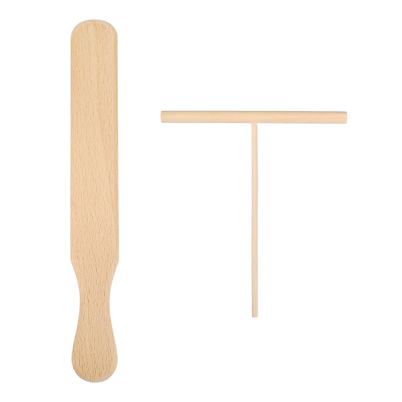 

2pcs Wooden Crepe Spreader Spatula Set Tortilla Rake Spreading Tools Beechwood Pancake Tortilla Maker Tools Cooking Utensils