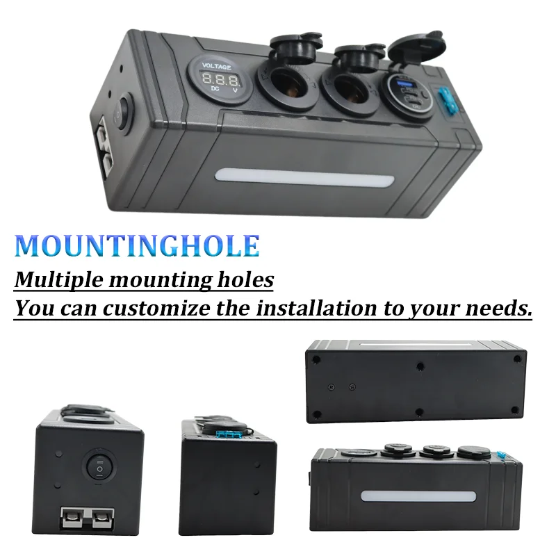 12V/24V RV Power Distribution Panel with USB QC3.0 Charger, Waterproof Electrical Control Box Hub for Automotive Marine Use