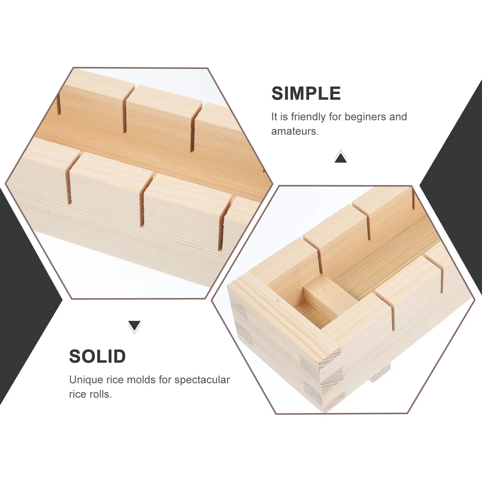 

Wooden Press Mold Rectangular Box Making Kit Oshizushi Diy Tools For Rolls Fudge Biscuits Beginners Household Restaurant Use
