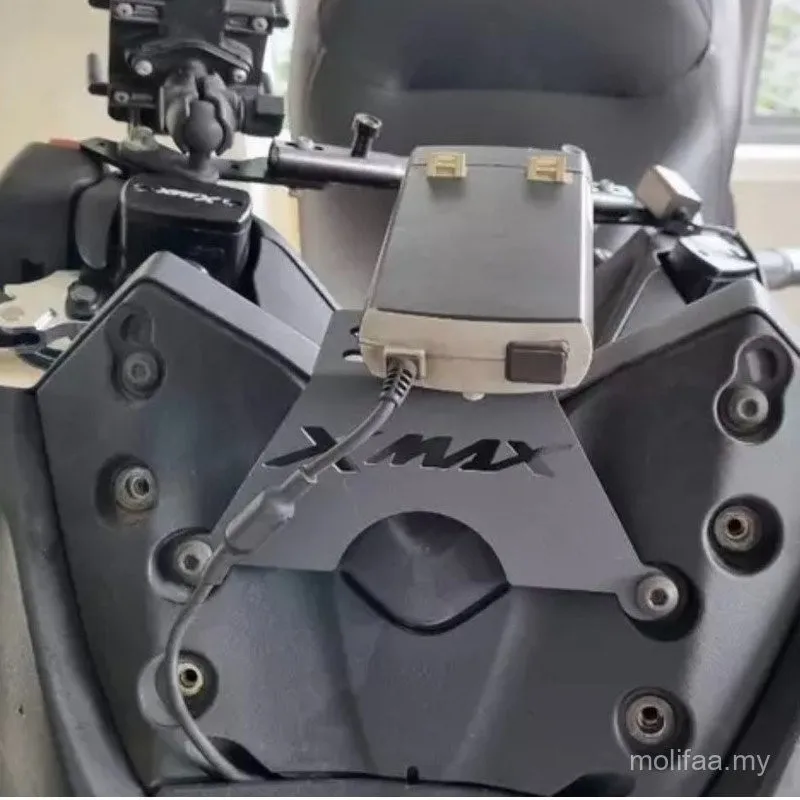 حامل هاتف للدراجات النارية مزود بتقنية البلوتوث من الفولاذ المقاوم للصدأ دعامة ملاحة للزجاج الأمامي لملحقات ياماها XMax 250 300 400 #2