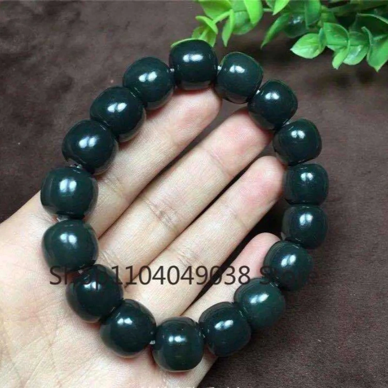 Genuine Grade A Hetian Jade Bracelet Men Women Healing Gemstone Fine Jewelry Natural Stone Nephrite Green Jades Bracelets Bangle