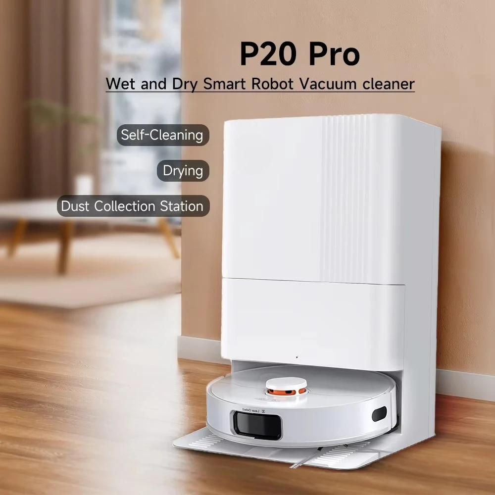 P20 Pro Electric Smart Vacuum Cleaner Newly Upgraded German Wet/Dry HEPA Navigation 150min Battery Life Hotel