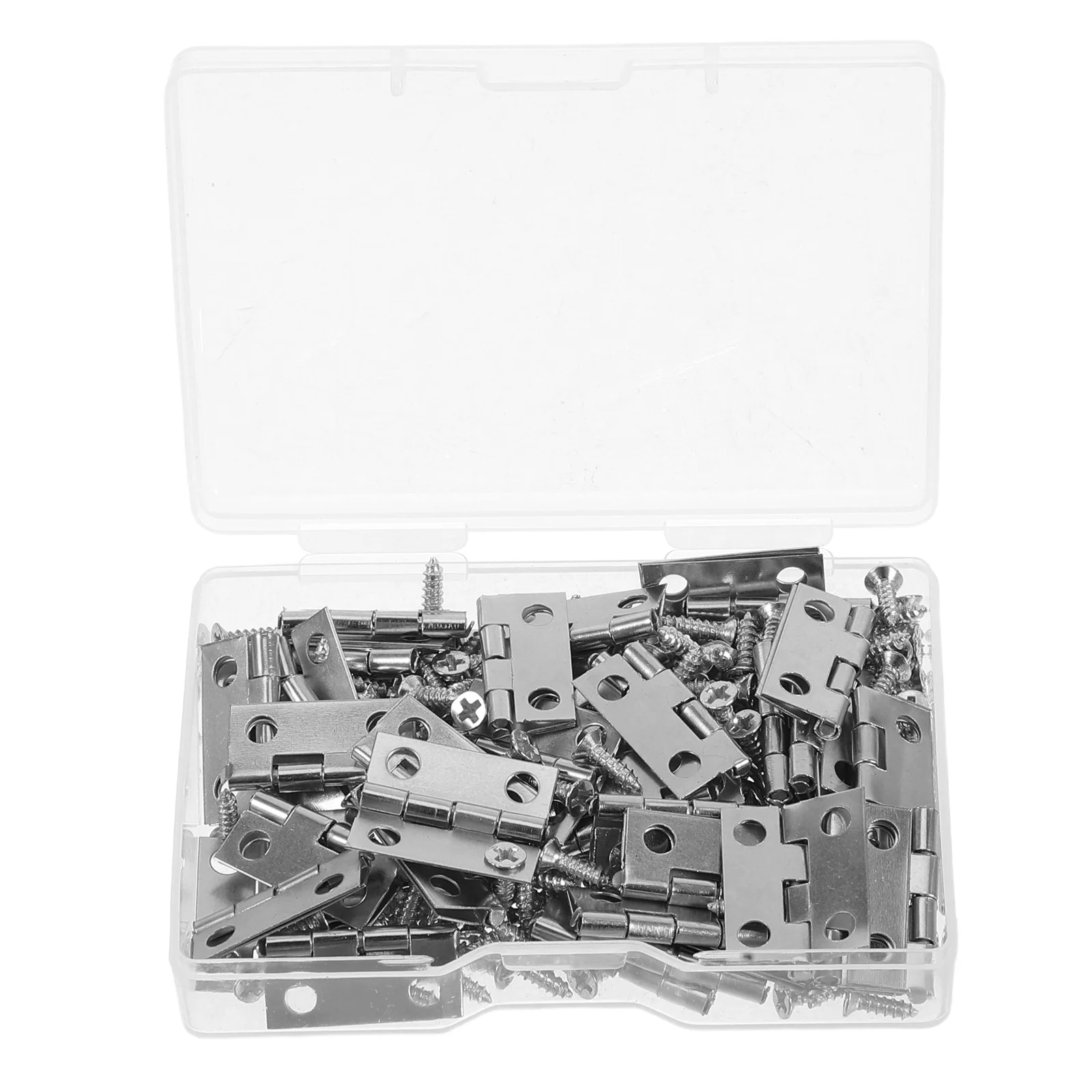 

50Pcs Miniature Furniture Hinges 19mmx15mm Small Box Hinges for DIY Crafts Jewelry Boxes Wooden Cabinets Retro Iron Hardware