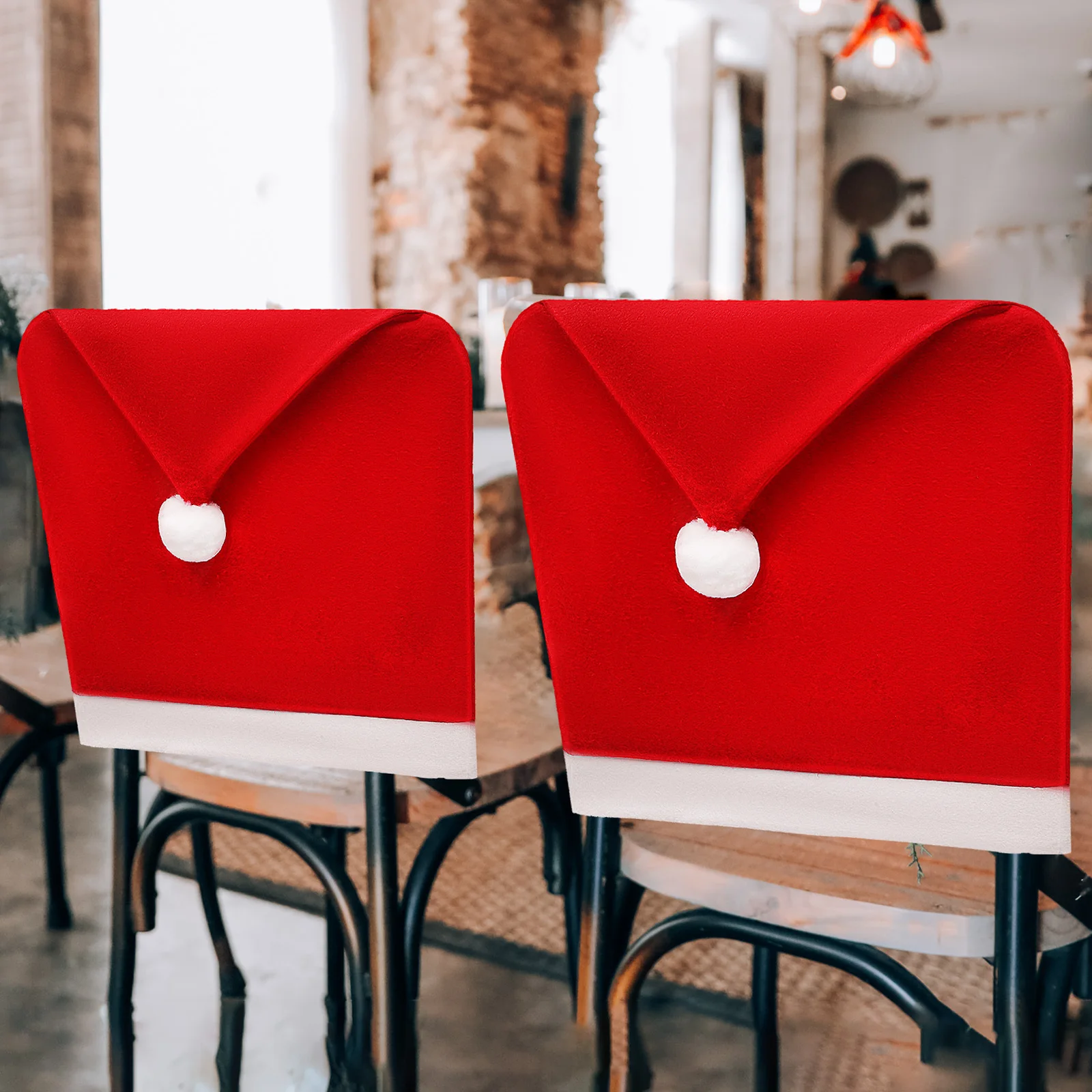 

10Pcs Christmas Chair Slipcovers Festive Design Suitable for Regular Chairs Easy to Install Remove Chair Cover