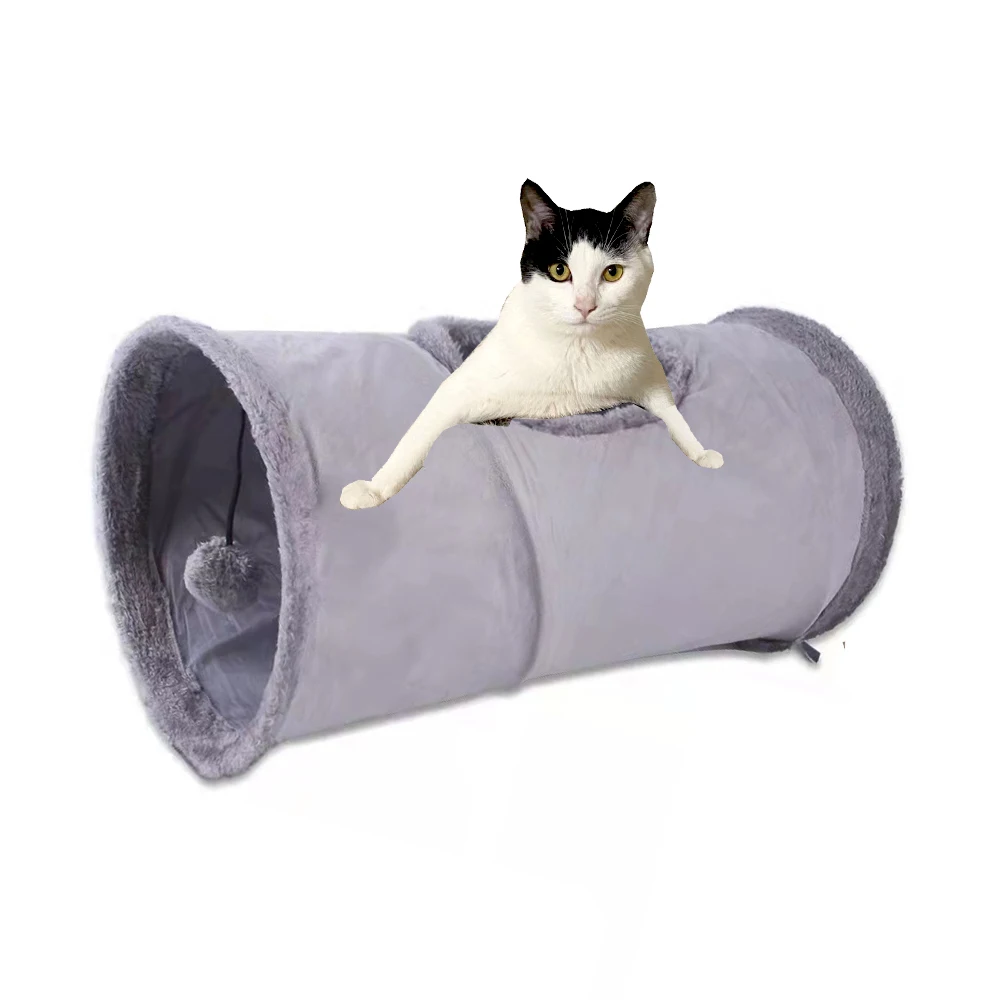 50CM Pieghevole Gatto Tunnel Pet Tubo Pieghevole Gioca Giocattolo Coperta Esterna Kitty Cucciolo Giocattoli per Puzzle Esercizio Nascondere Formazione