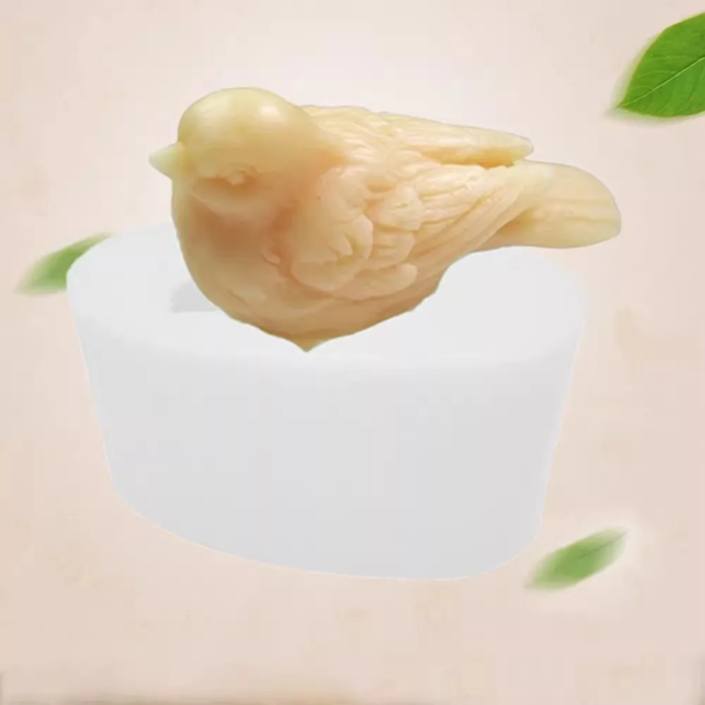 3D Sparrow Handmade Bird Silicone Mold DIY Candle Cake Toosl Bird Shape Salt Sculpture Resin Stone Molds For Cake Decorations