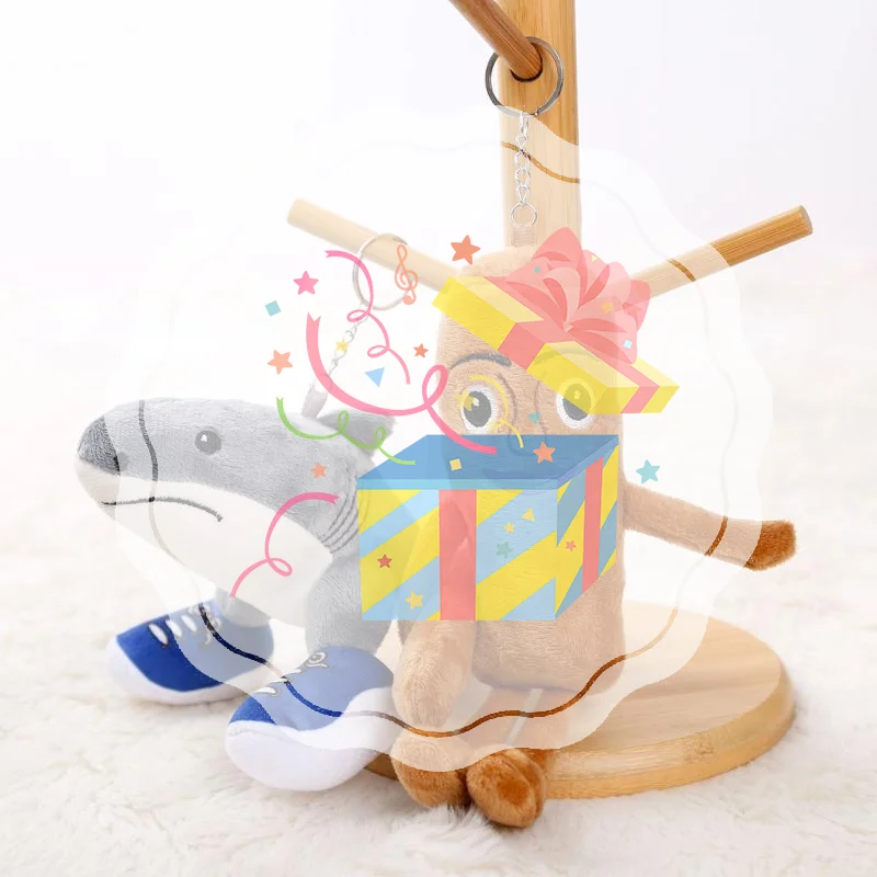 

Al Tralalelo Tralala Shark Plush Keychain Tungtungtung Doll Stuffed Soft Toys Bag Pendant Hanging Decoration Birthday Gift