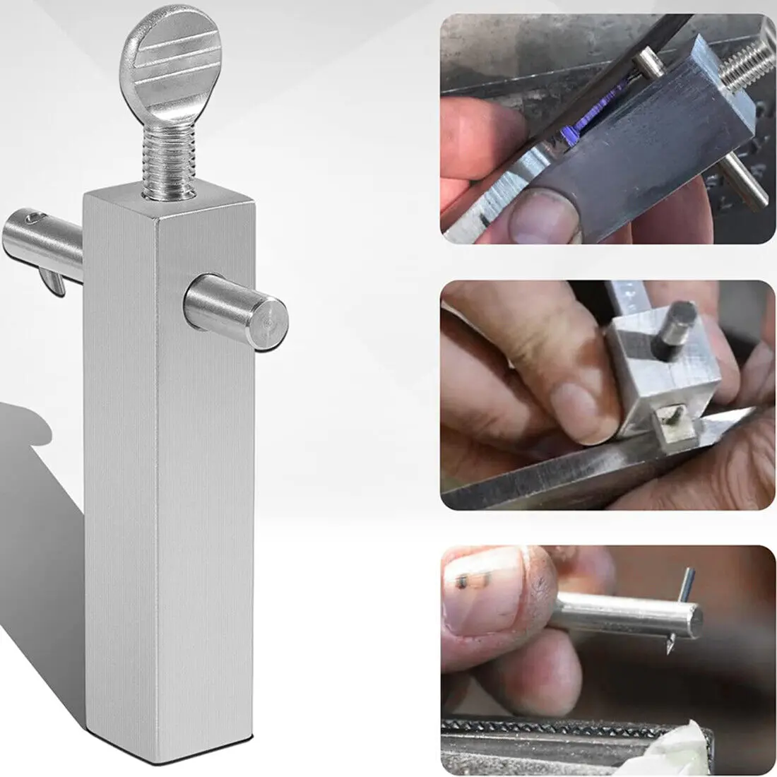 

TM Stainless Steel Knife Maker's Center Scribe with Adjustable Carbide Tip Perfect for Marking Center Lines on Belt Grinder