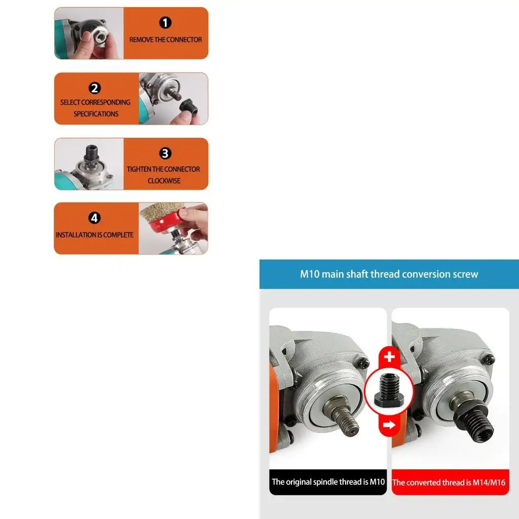 

652F To M14 Angles Grinder Converters Connector Adapte Tool Interfaces Accessories Angles Connector Power Grinder