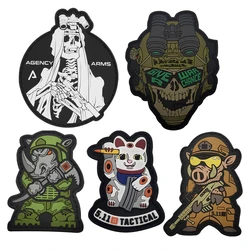 Tactical Military Patch Magic Tips Qi Badge Wholesale Skull Head Animal Rhinoceros Cat Wild Boar Tactical Arms Badge