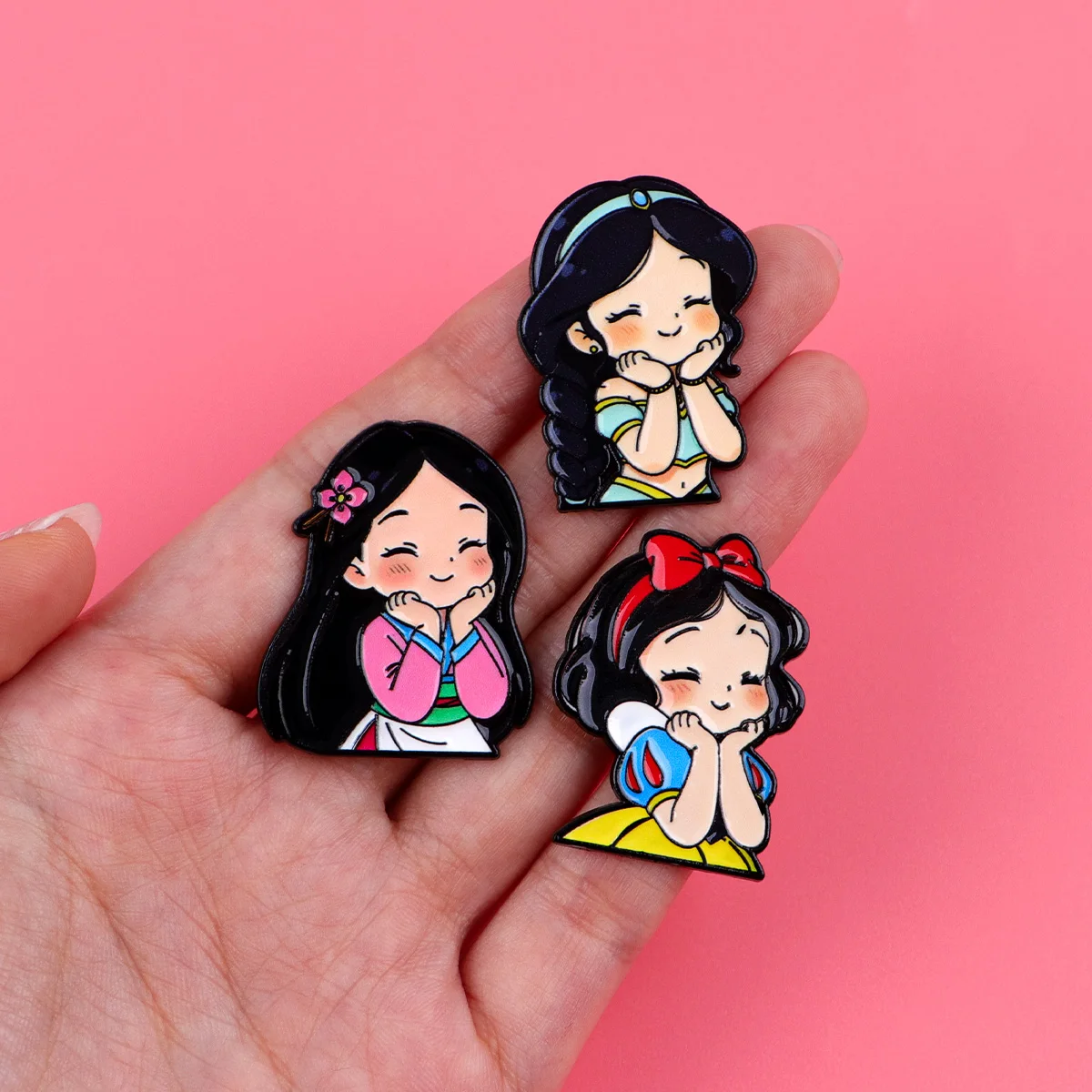 Princess Enamel Pins Trendy Lapel Pins for Backpacks Fashion Badges for Jeans Hats Gifts for Fans Clothing Decoration view 5