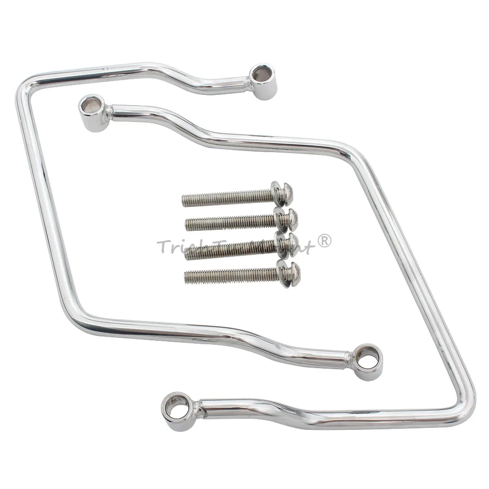Universal 14-24cm Saddle Bag Support Bars Bracket Side Luggage Rail Holder Mounts for Honda Shadow Yamaha VStar Suzuki Kawasaki