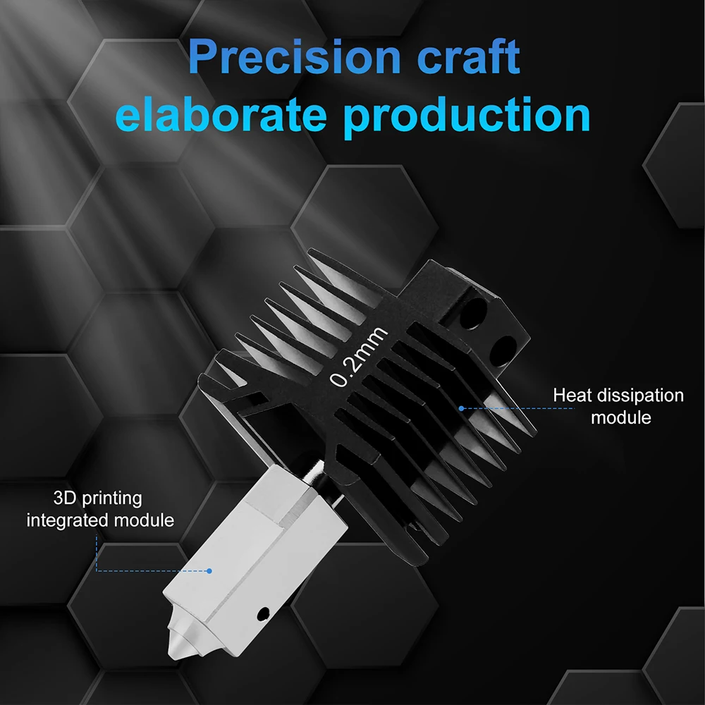 Hotend-Kit für Bambu Lab X1/X1C/P1P/P1S, Hot-End-Düse aus gehärtetem Stahl 0,2/0,4/0,6/0,8 mm, Ersatzteil für Bambulab 3D-Drucker – Detail 6