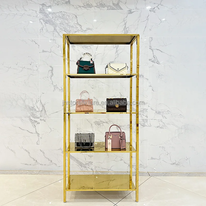 

Free Standing Commercial Clothing Store Shoe Rack Retail Boutique Shoe Display Shelf Modern Stainless Steel Shoes Stand