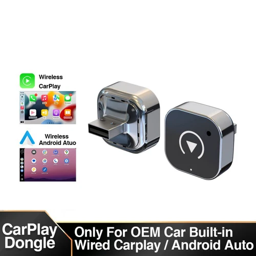 Imagen 2 del producto Adaptador inalámbrico CarPlay Android Auto Dongle USB Mini caja inteligente Plug And Play Universal para VW Toyota Nissan Honda Ford