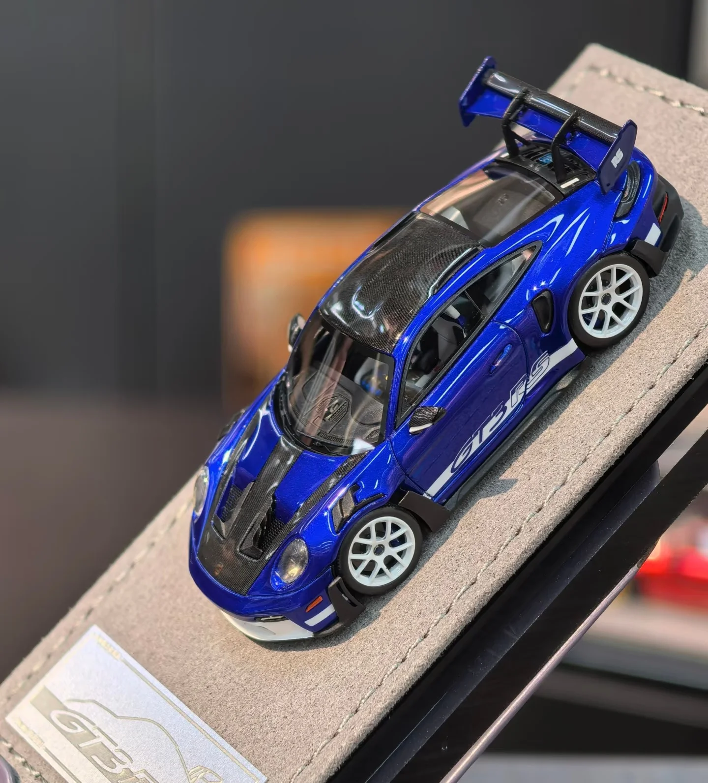HH 1:64 San Marino Blue 992.1 GT3 RS Sports Model Diecast Resin Car Collection Limited Edition