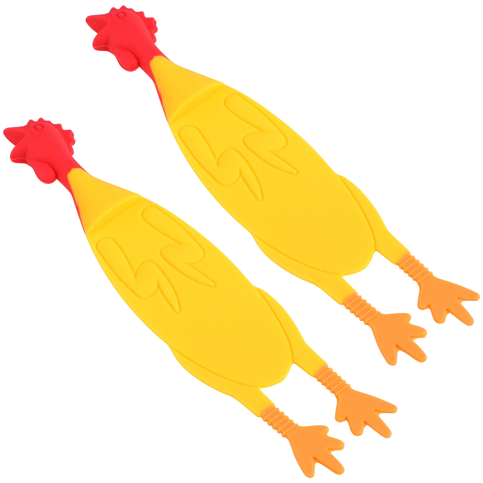 

2PCS Silicone Lightweight Cartoon Chicken Shape Bookmarks For Teens Reading Accessories Portable Markers