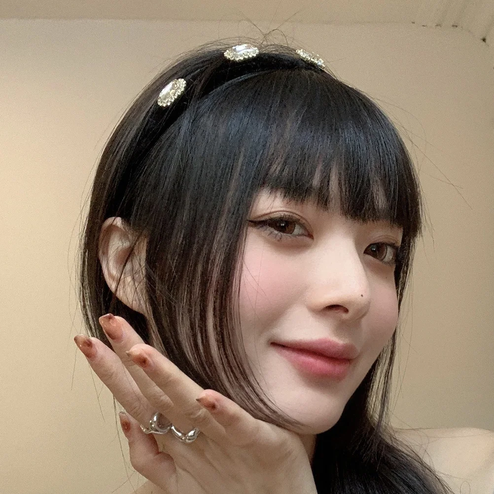 

Широкая жесткая повязка на голову, винтажная свадебная повязка для волос со стразами, нескользящая свадебная повязка на голову, велюровый аксессуар с мягкой подкладкой, свадебный головной убор