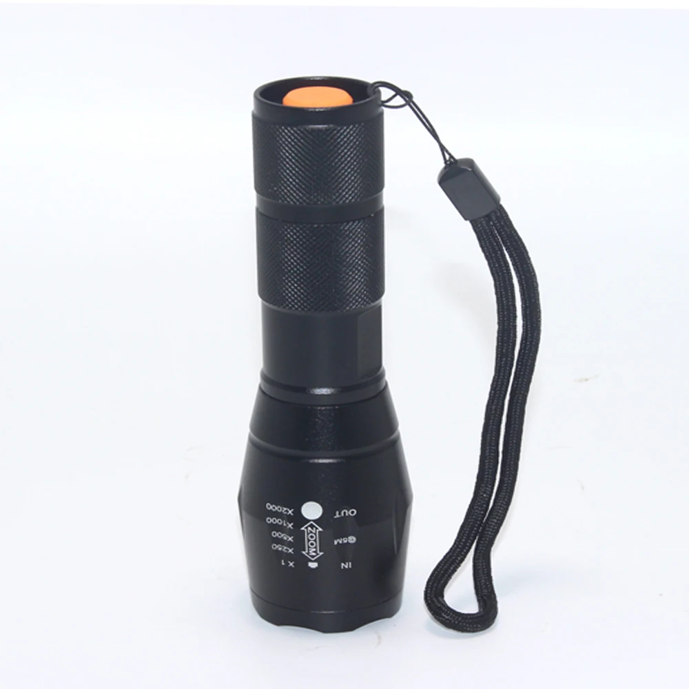 Powerful Red Flashlight Tactical Green/Red/White Torch 1-Mode Predator Handheld Zoomable Torch+Clip+Tail Switch+18650+Charger