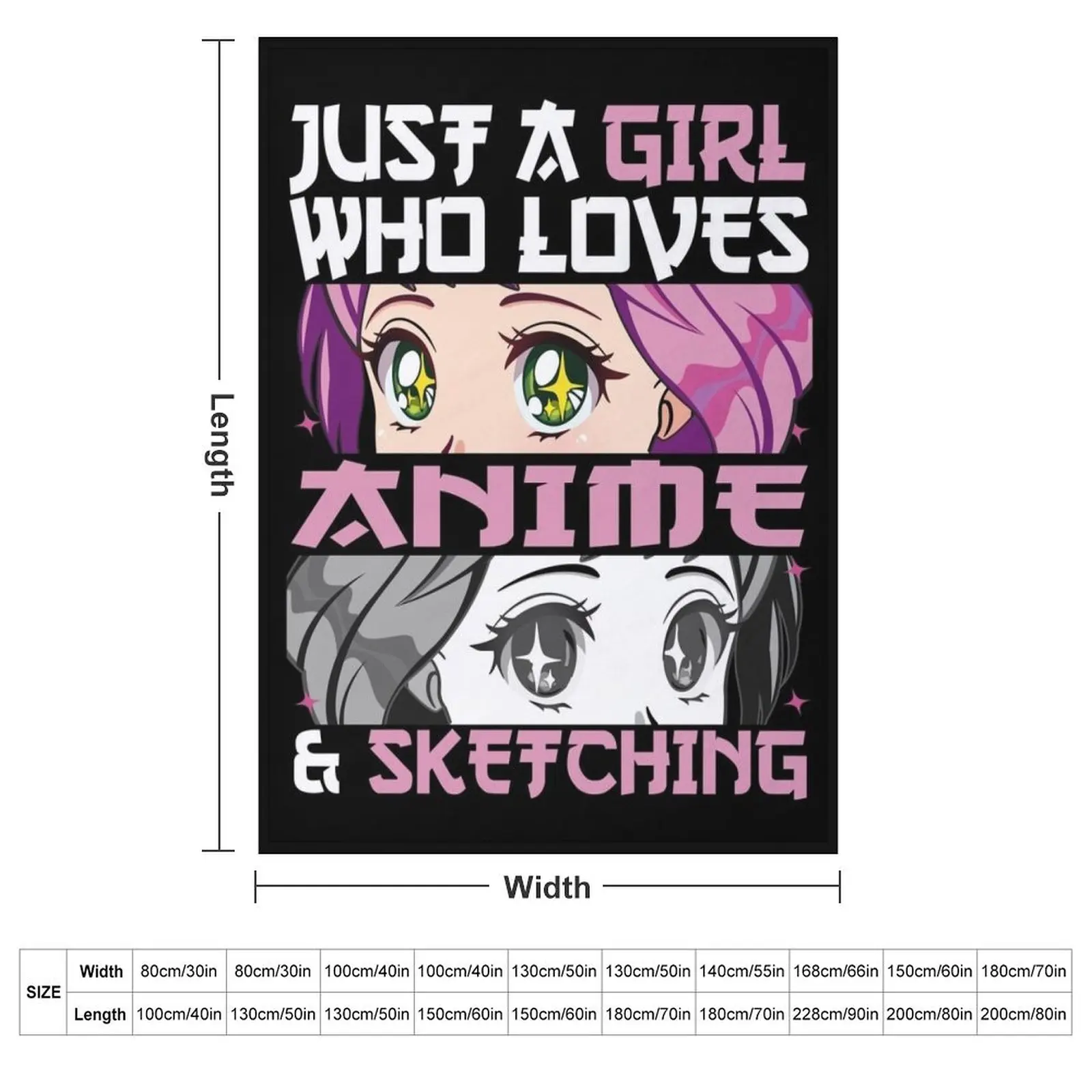 Just A Girl Who Loves Anime And Sketching Throw Blanket Luxury Designer Decorative Throw Blankets