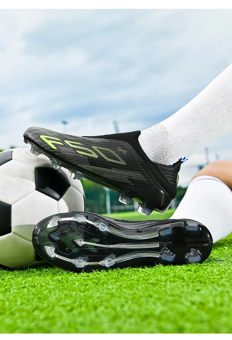 Neue Herren-Fußballschuhe, beliebte Fußballschuhe, rutschfeste Spielschuhe für Rasenplätze, hochwertige Sneaker, Hallenfußballschuhe, hohe Modelle für den Außenbereich. – Detail 27