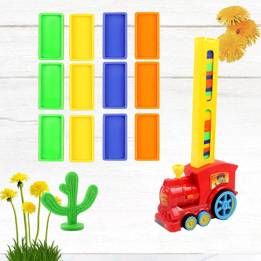 60-elementowy Elektryczny Domino Pociąg Premium Drewniane Klocki Konstrukcyjne Gra Balansująca Edukacyjna Dla Dzieci Kreatywny Zestaw Do Zabawy Bezpieczna Konstrukcja