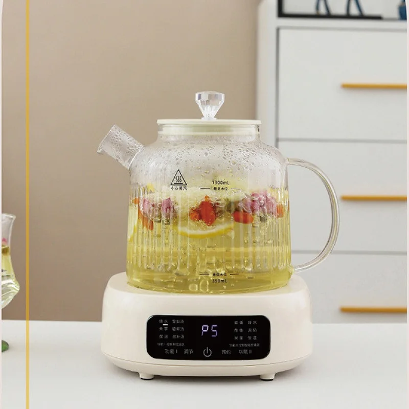 

Электрический чайник 1.3 л с контролем температуры, для приготовления полезных напитков, цветочного и фруктового чая, каш, тушения птичьих гнезд, 1000 Вт