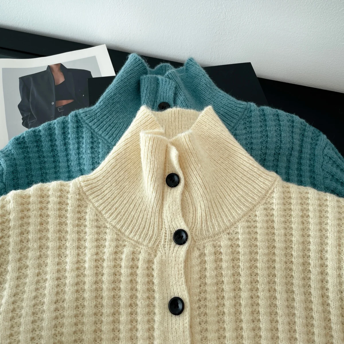 المرأة المشمش دافئ سترة متماسكة سترة خمر 2000s طويلة الأكمام الياقة المدورة سترة الكشمير المعنقة سترة ربيع الخريف للنساء