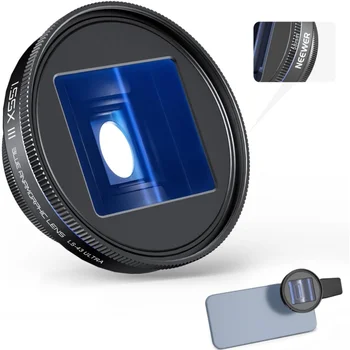 NEEWER 1.55x Blue Anamorphic Lens Compatible with iPhone Android Samsung, Phone Camera…