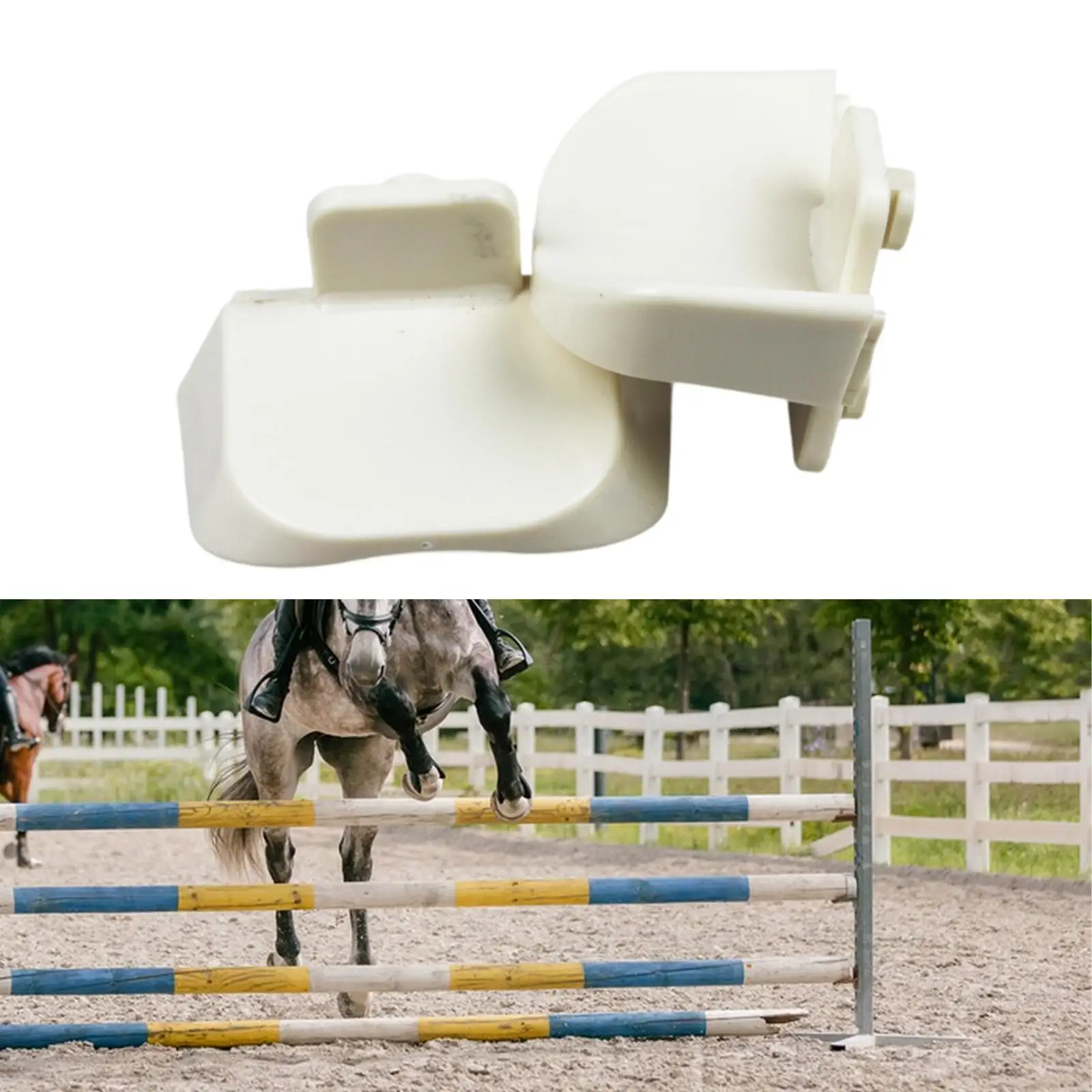 Adaptadores de tazas para saltar de caballos, cerraduras de soporte para tacos de salto, equipo práctico y resistente para local ecuestre, 2 uds.