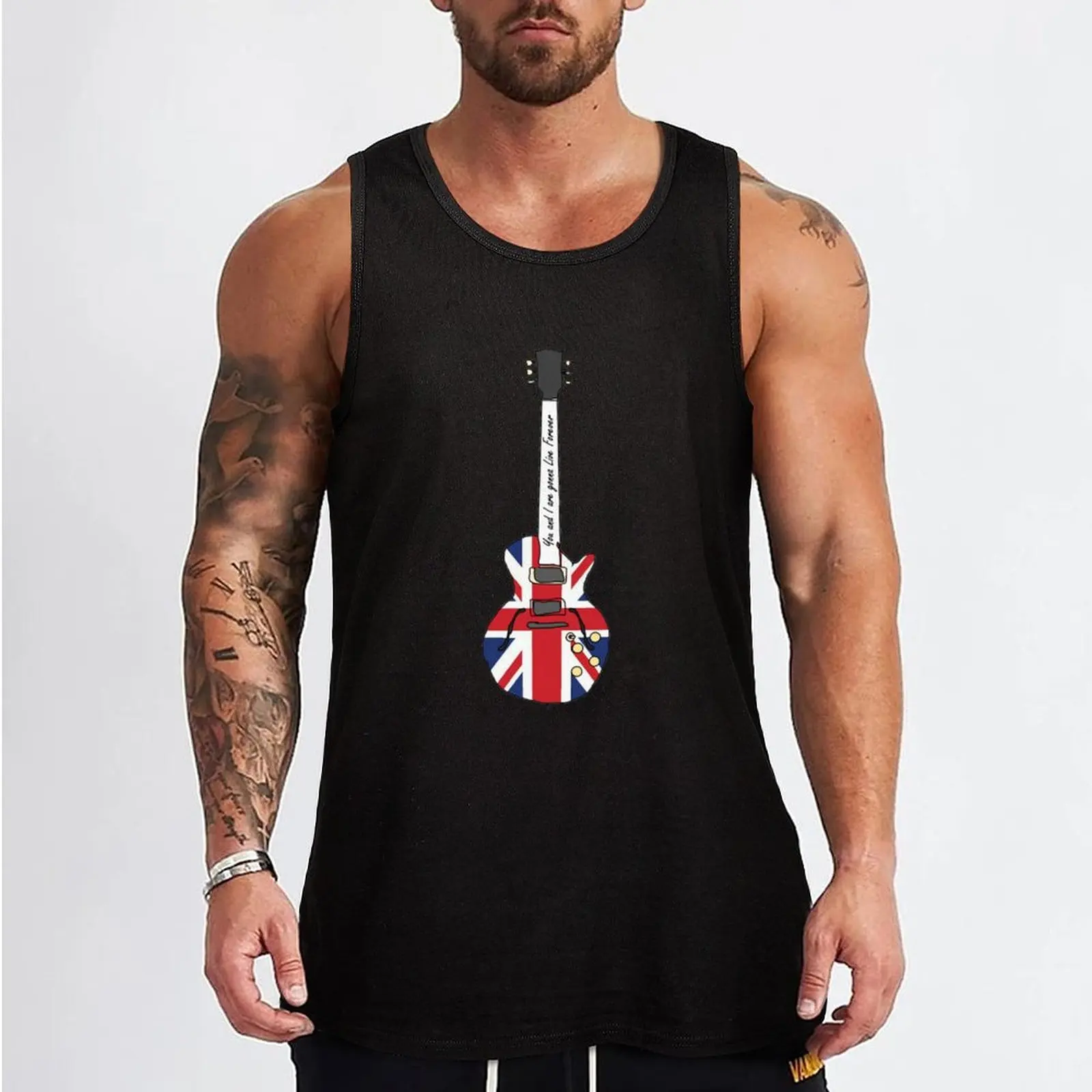 Noel Gallagher Union Jack Sheraton Live Forever Tank Top sports t-shirts for men t-shirt for man T-shirt sports