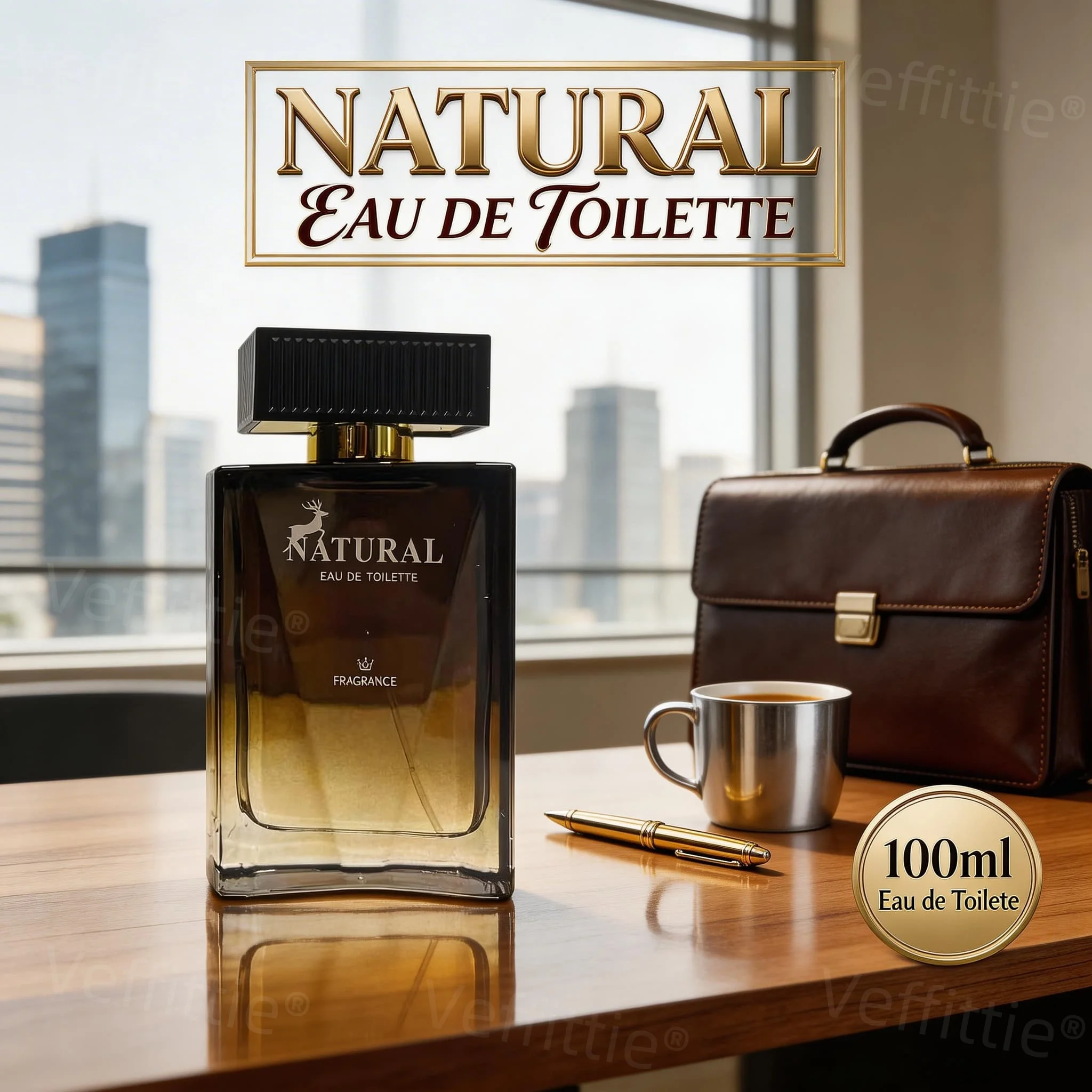 

Executive Aquatic Woody Cologne 100ml, grapefruit sea water top, bay leaf jasmine mid, all-day fresh scent for polished workdays