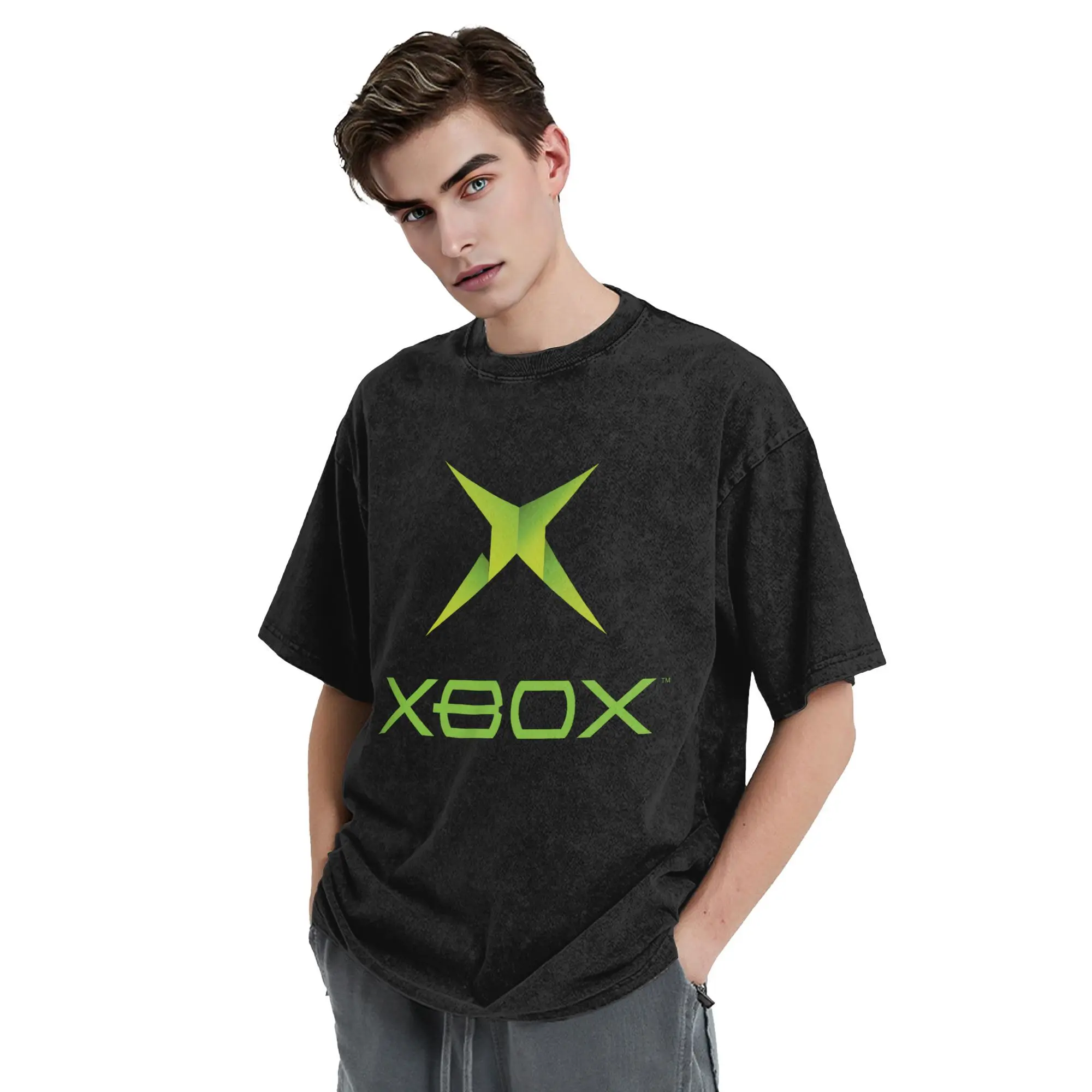 

Green Xbox Logo T-Shirt for Men Cotton Plus Size T Shirts Men's Tees Short Round Neck Summer Clothes Tops S-2XL
