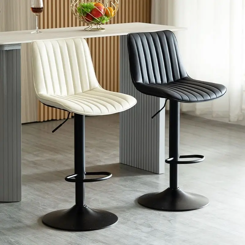 

Factory Wholesale White Bar Stools Restaurant Chair Sets Kitchen Pu Leather Swivel Bar Chair Bar Stools
