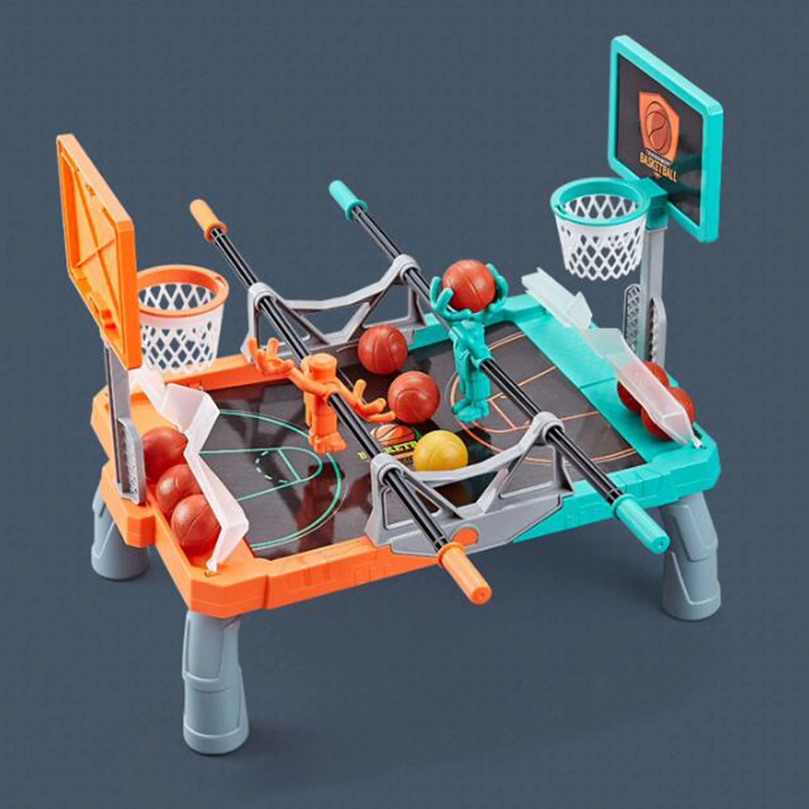 Desktop Basketball Game Brinquedos, Tabletop Basketball Toy, 2 Jogadores Foosketballing Catapult, Jump Ball Board Game