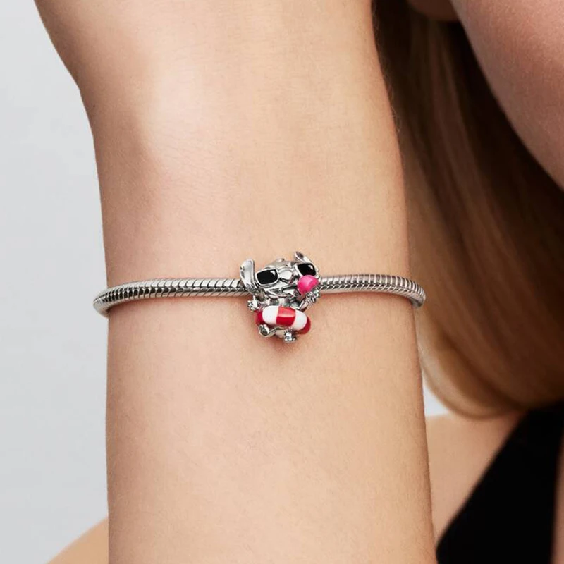 Hot Sale Disney Mickey Minnie and Princess Series Dangle Charm Beads Fits 3mm Bracelet Necklace Women Pendant Luxury DIY Jewelry view 4