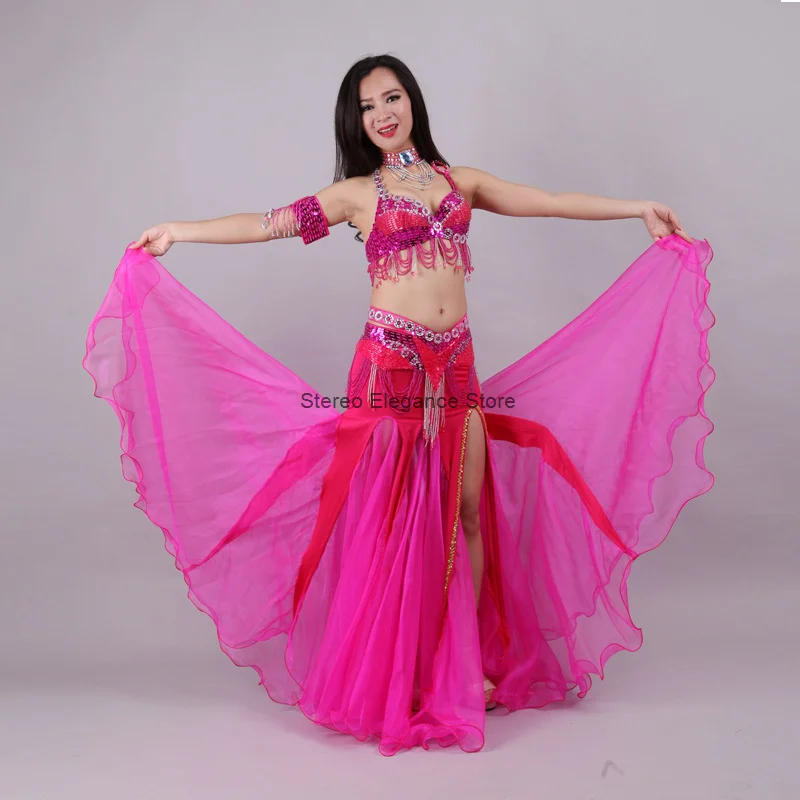 Women's Belly Dance Costume Three Piece Set Eastern Dance Costume Indian Dance Costume Stage Performance Costume