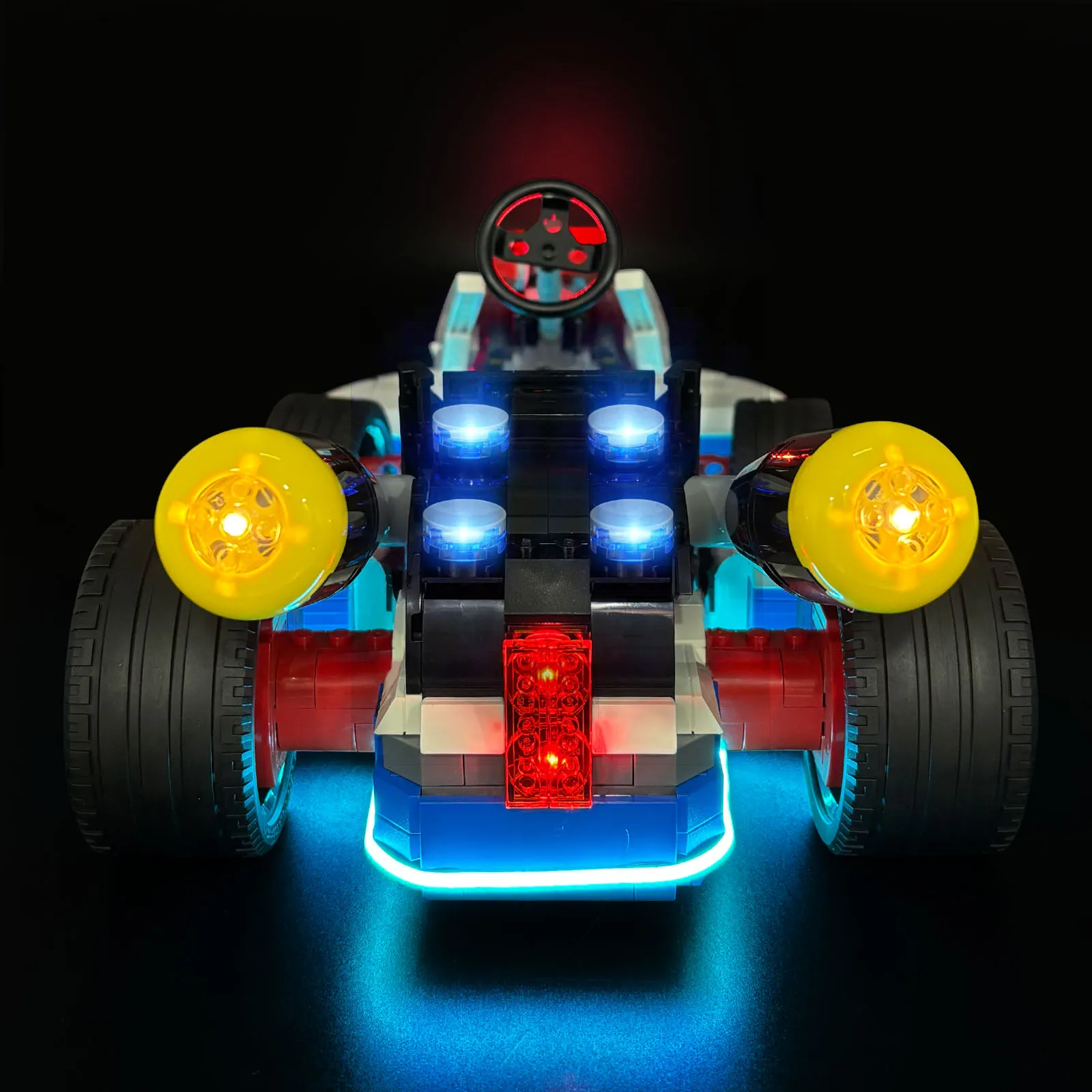 Zestaw oświetlenia LED kompatybilny z Lego 72037 Mario Kart – Mario i Standard Kart Building Blocks (NIE zawiera klocków modelarskich)
