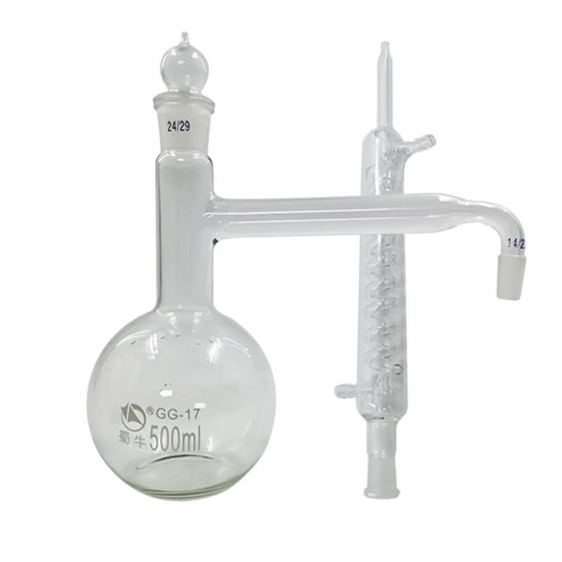 

Glass Distillation Kit - Complete Setup with Flask, Graham Condenser & Receiver (Ground Joints Included)