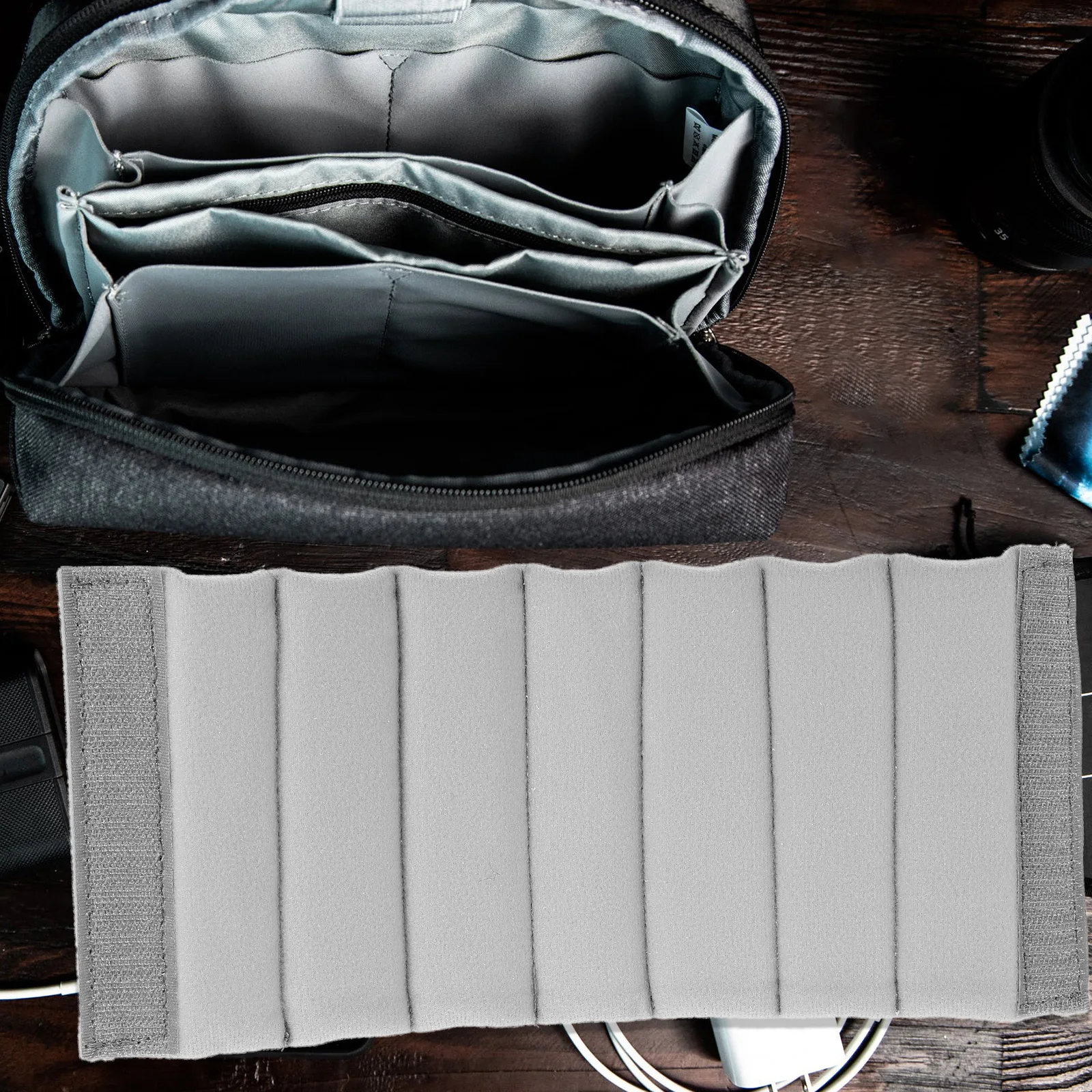 فواصل حقيبة الكاميرا المبطنة، قطعتان من فاصل عالمي لحقيبة الظهر، استبدال المقصورات القابلة للتعديل #4