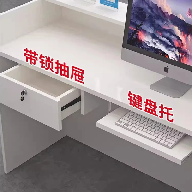 Unique Design Reception Counter Creative Trendy Classic Versatile Reception Desk Simple Trendy Tresen Rezeption Office Furniture