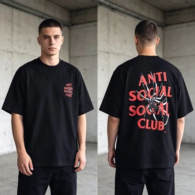 Vintage T-Shirt Spider Graphic Red Text Print 2026 New Unisex Tee Front Back Dual Print Gift for Him Oversized Streetwear Casual