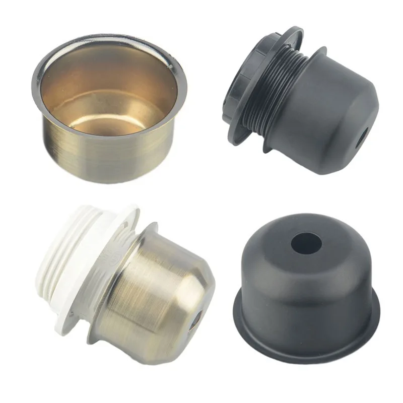 10pcs E27 Desk Lamp Tip Lamp Cup 46x31mm Circular Cup Metal Base Lamp Accessories